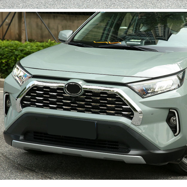 ABS Chrome Front Upper Grille Mesh Cover Trim For Toyota RAV4 2019-2024 2025 2x