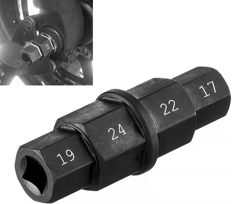 Motorcycle Front Rear Wheel Axle Hex Spindle Driver Removal Tool 17 19 22 24mm