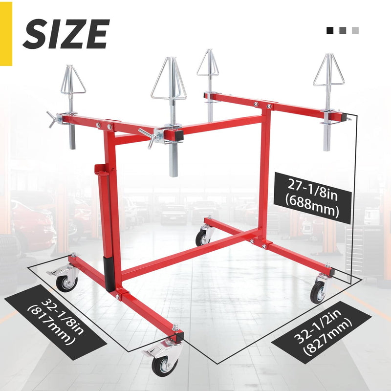 DURAFORCE Rotating Portable Wheel Paint Stand Rim Painting Rack Holder Drying Repair