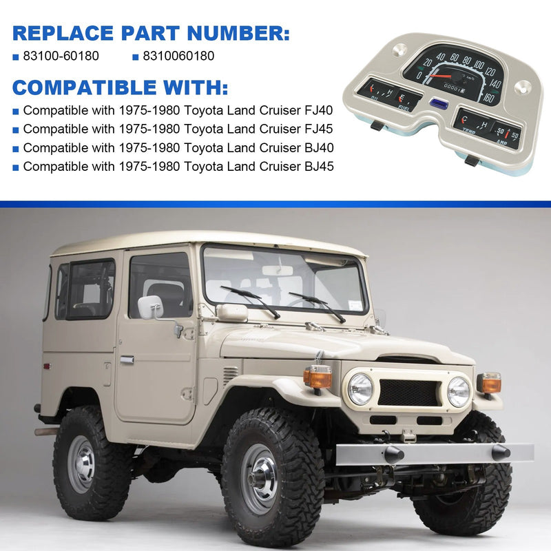 83100-60180 Speedometer Gauge Cluster for Toyota Land Cruiser FJ40 FJ45 BJ40