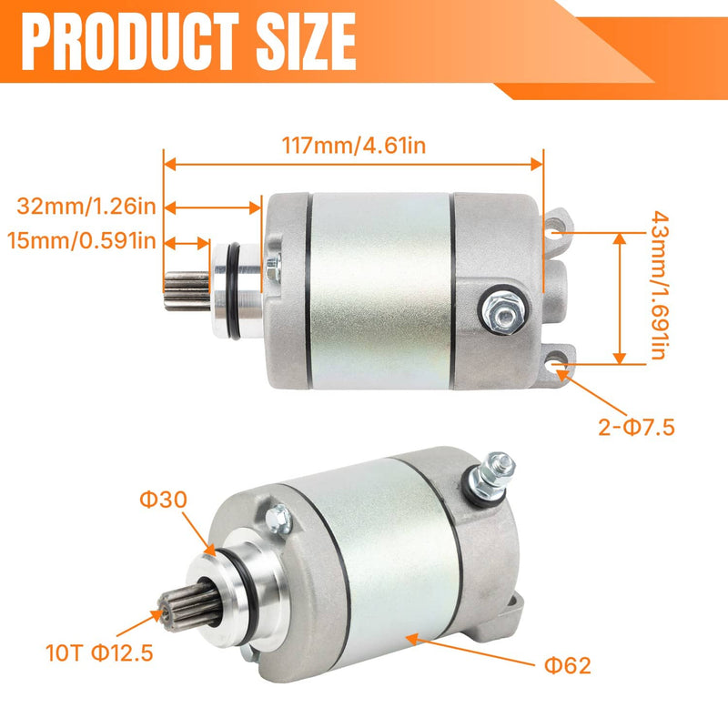 31200-HP1-601 ATV Starter Motor Assembly for Honda TRX450ER 2006-2014