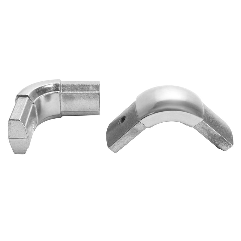 90 Degree Aluminum Arm Corner Joint for Dump Truck Tarp System Silver Pair