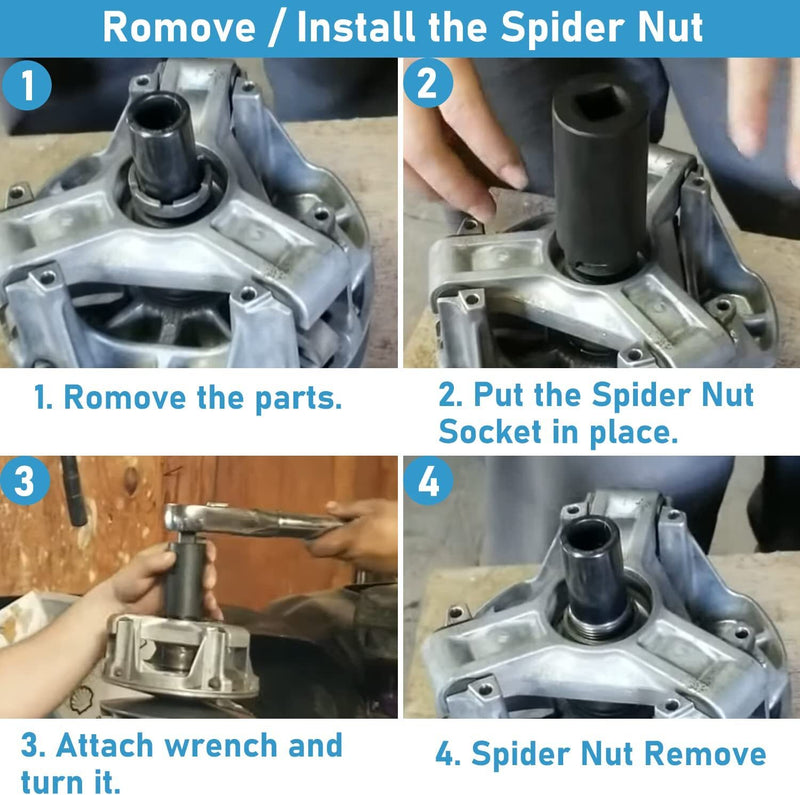 Clutch Spider Nut Socket Tool for Polaris 900 1000 XP RZR Ranger Crew