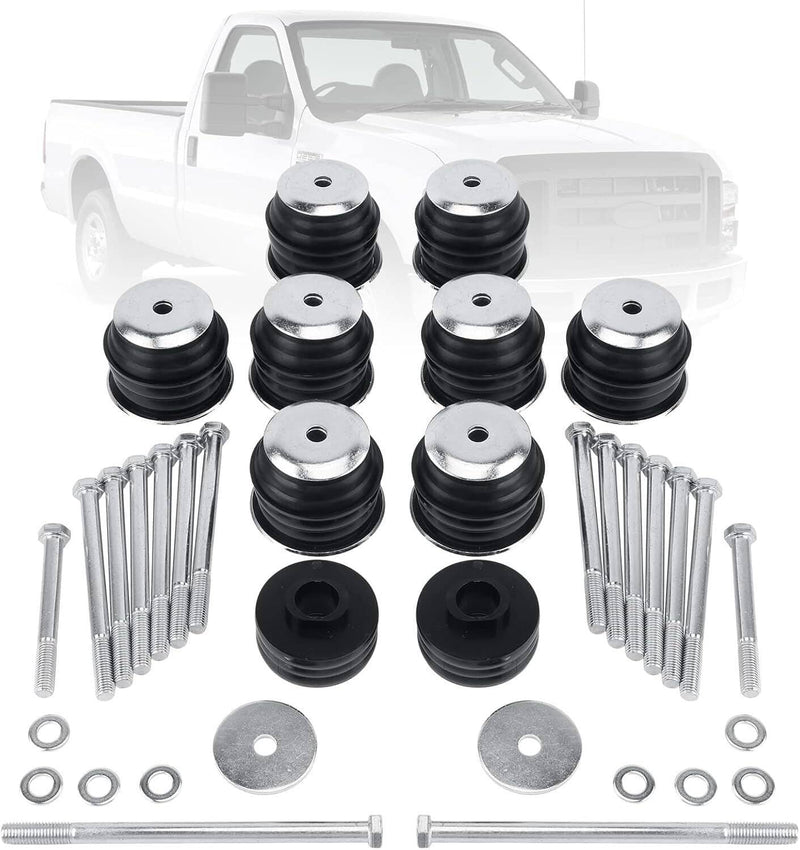 KF04058BK Body Cab Mount Bushings Kit for 99-07 Ford F250 F350 Super Duty Black