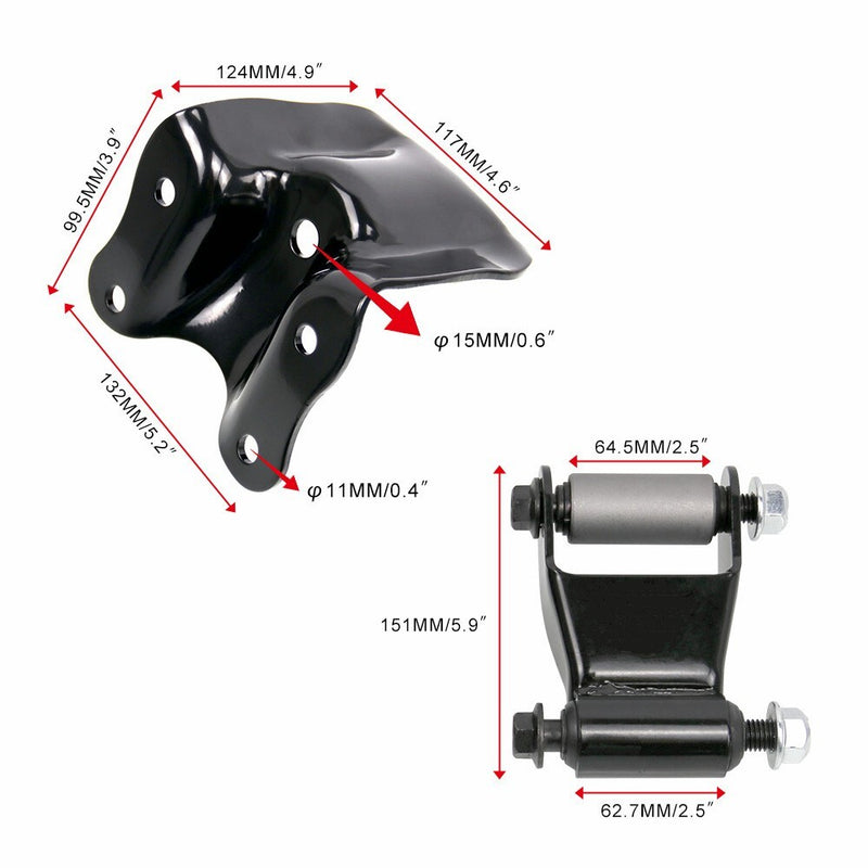 722-001 722-010 Rear Leaf Spring Hanger Bracket Shackle Kit for Ford Ranger