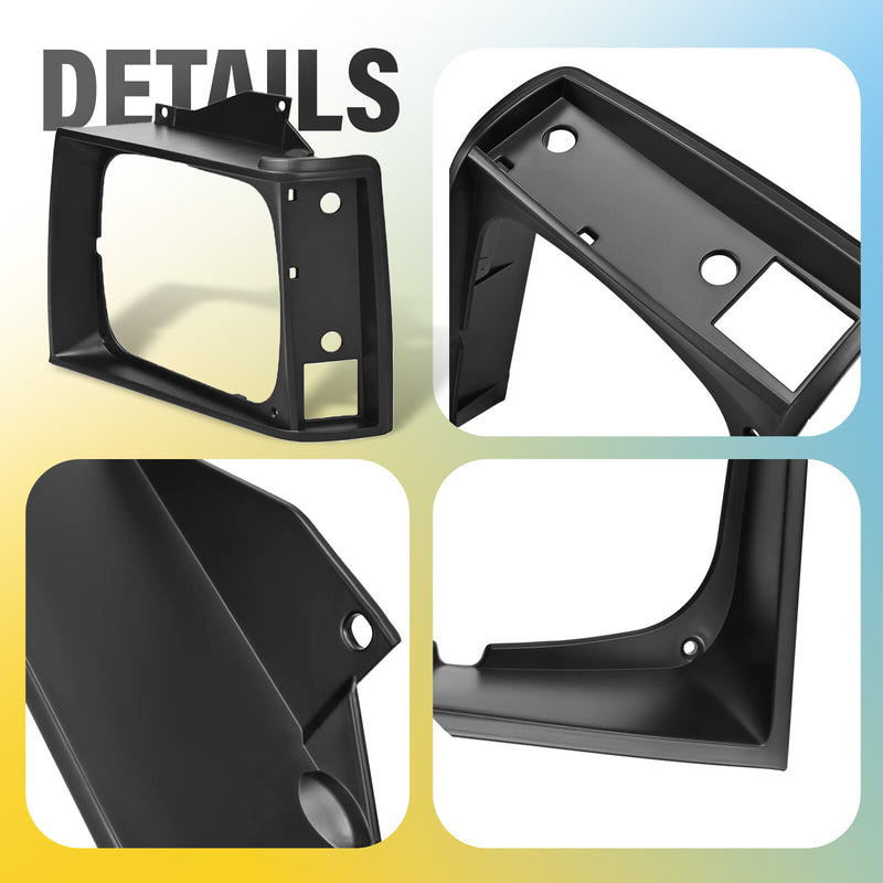 ABS Headlight Bezel Door Set for Chevrolet S10 for GMC S15 Jimmy 1982-1990 Pair