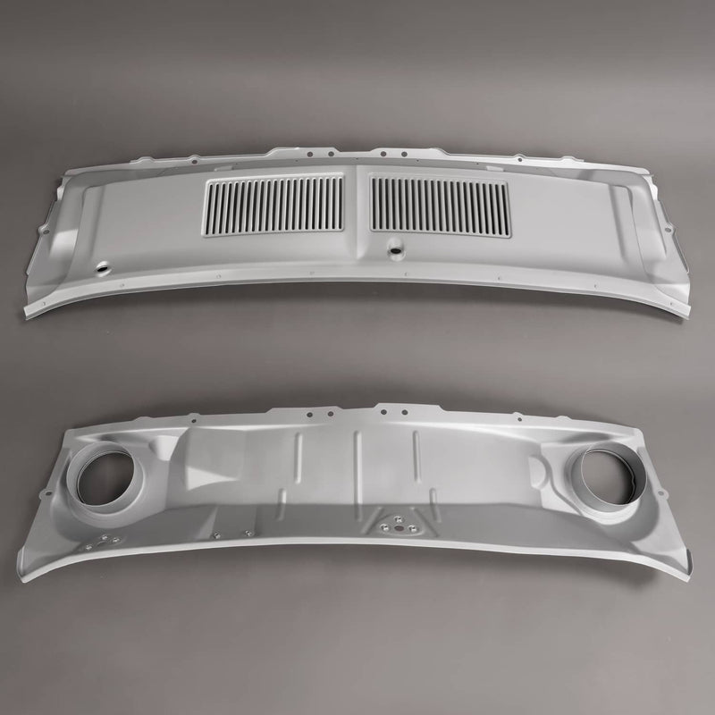 DURAFORCE Upper & Lower Windshield Cowl Panel Wiper Powder Coated for Ford Mustang 67-68