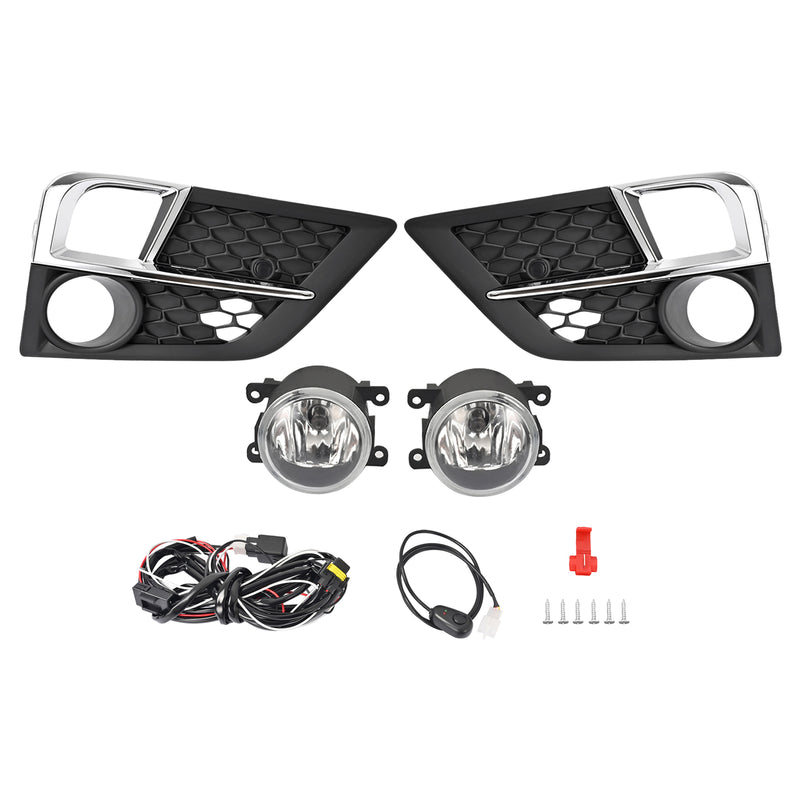 Front Bumper Fog Lamp Bezel Chrome Trim for Honda Odyssey 2018-2020 Set