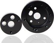 DURAFORCE 5 & 6 Hole Steering Wheel Hub Adapter for Chevy Flaming River Ididit GM Polished