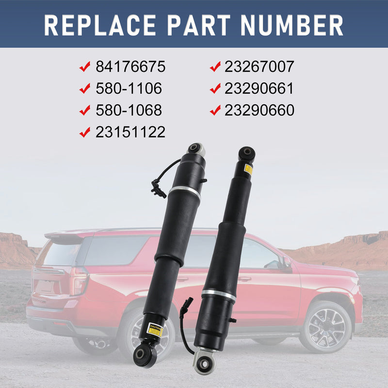 84176675 Pair Rear Air Shock Absorbers for Cadillac Escalade Suburban Tahoe