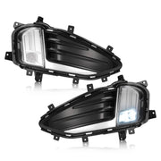 DURAFORCE LED Front Bumper Fog Lights Lamp Kit for Ford Edge 2019-2024 Cover Bezel 2PCS