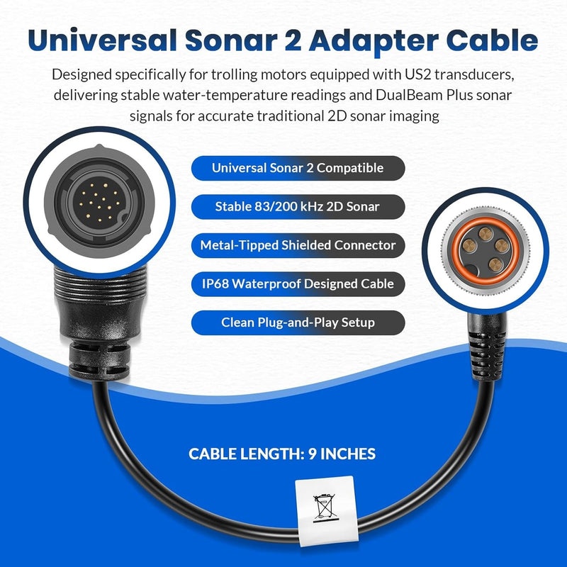 1852073 MKR-US2-13 Universal Sonar 2 Adapter Cable for Humminbird XPLORE APEX