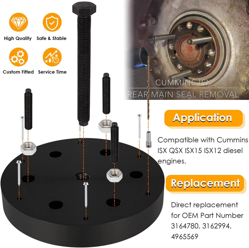 Crankshaft Seal Remover Installer Kit for Cummins ISX/QSX Front & Rear