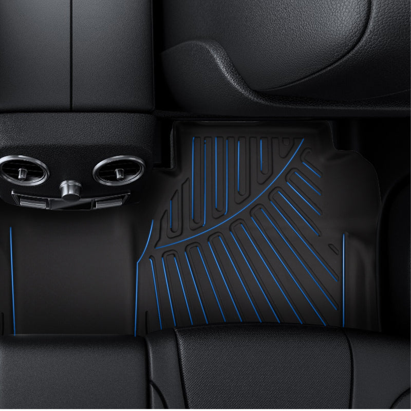 Floor Mats Liner Set for Nissan Frontier Crew Cab 2022-2025 All Weather TPE 3PCS