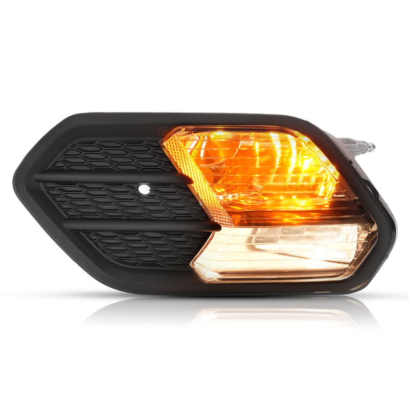 Left Driver Side Bumper Fog Light for Ford Escape 2017 2018 2019 Black Cover