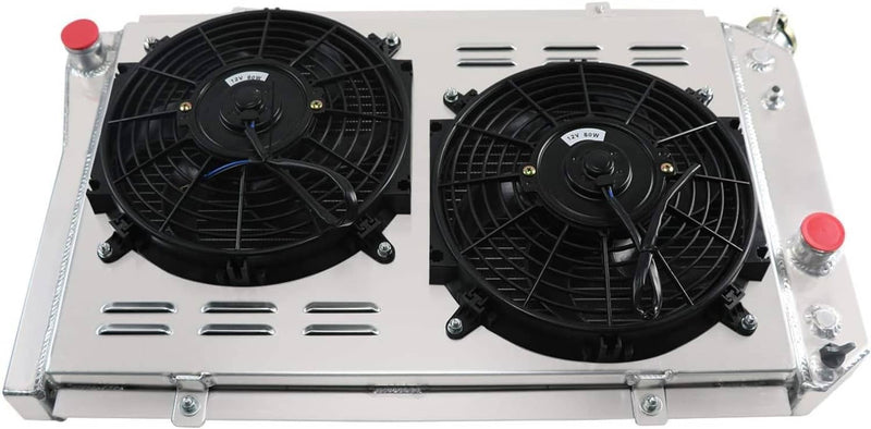 3Row Aluminum Radiator w/Fan Shroud for Chevy S10 Blazer Corvette V8