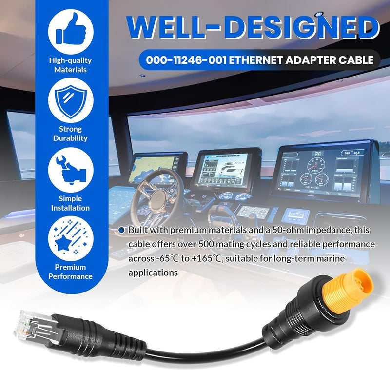 RJ45 to 5-Pin Ethernet Adapter Cable 000-11246-001 for Simrad NSO evo2 Zeus2