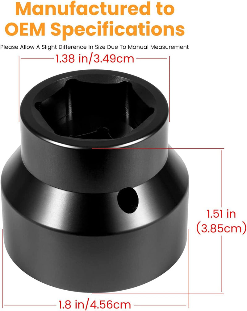 Oil Filter Socket 24mm 36mm for Ford 2003-2010 6.0L 6.4L Powerstroke Diesel