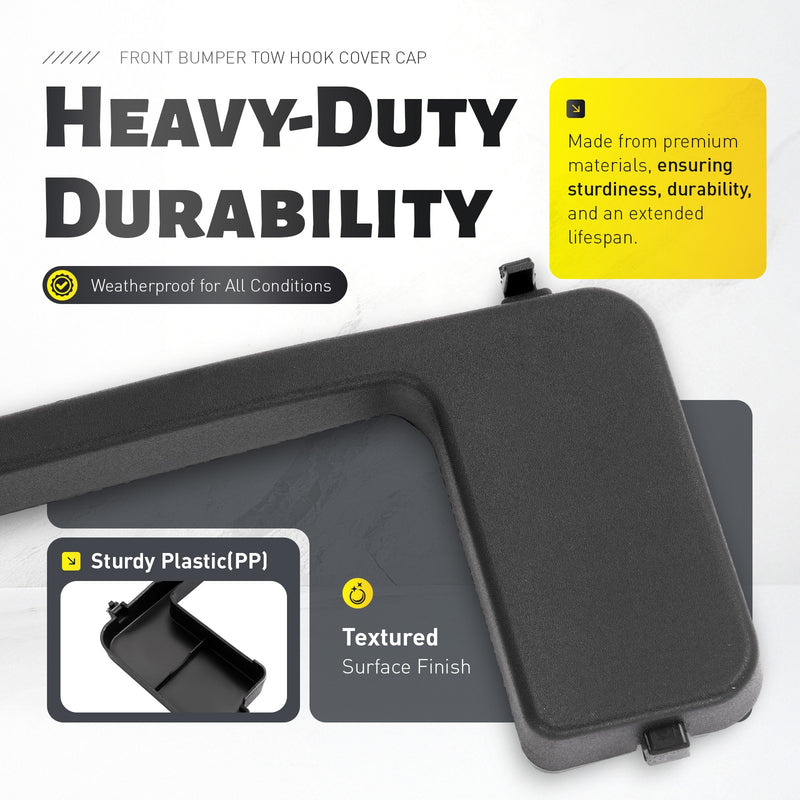 Tow Hook Cover Cap for Ford F250 F350 Super Duty XL XLT 17-22 Pair