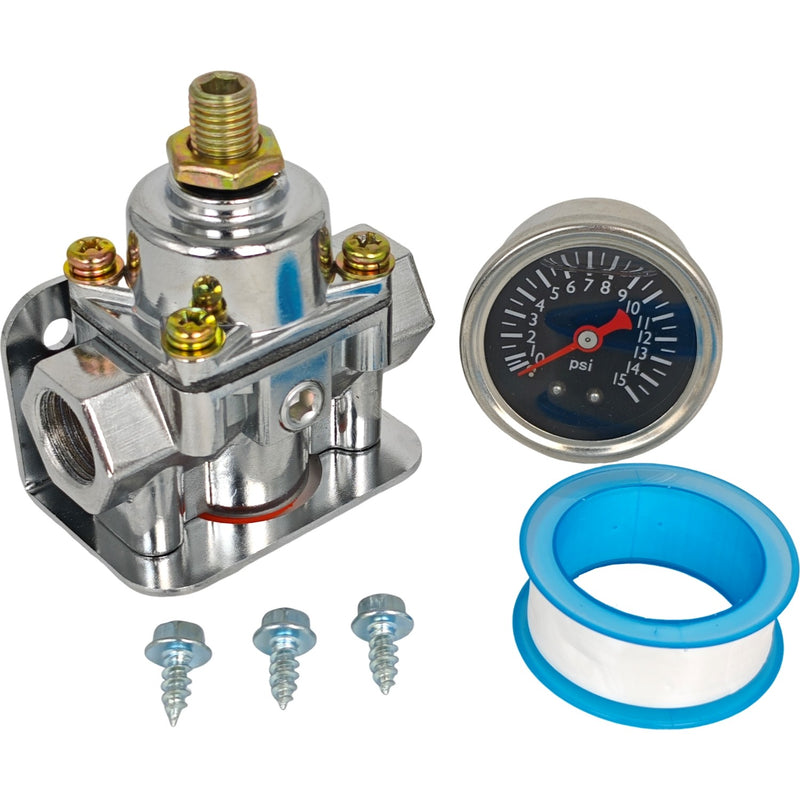 12-804 Adjustable Regulator Gauge Kit for Holley 220" (7/32") Restriction