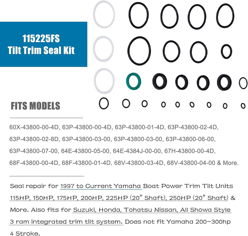 115225FS Tilt Trim Seal Kit for Yamaha 115HP 150HP 175HP 200HP