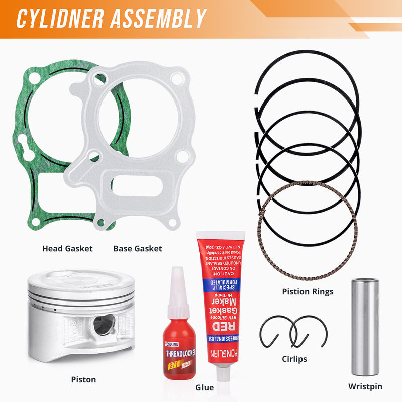 12100-HN6-000 Cylinder Piston Gasket Top End Kit for Honda TRX250X 2009-2022