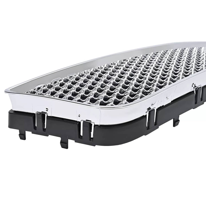 DURAFORCE Chrome Mesh Front Upper Lower Bumper Grille for Chevy Impala Limited 2006-2016