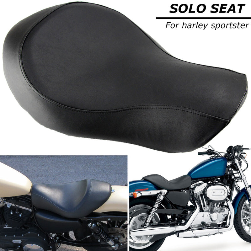 Front Rider Driver Solo Seat for Harley Sportster XL 883 1200 Custom 48 72 04-19