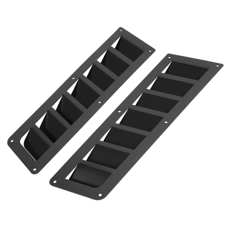 Universal Car Parts Hood Louver Vent Scoop Panel Set Cooling Kit Black