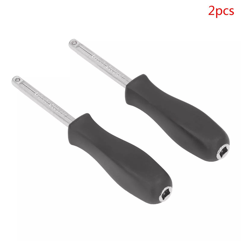 2 Pack 6 Inch 1/4 Drive Spinner Screwdriver Handle Socket Nut Driver Extension