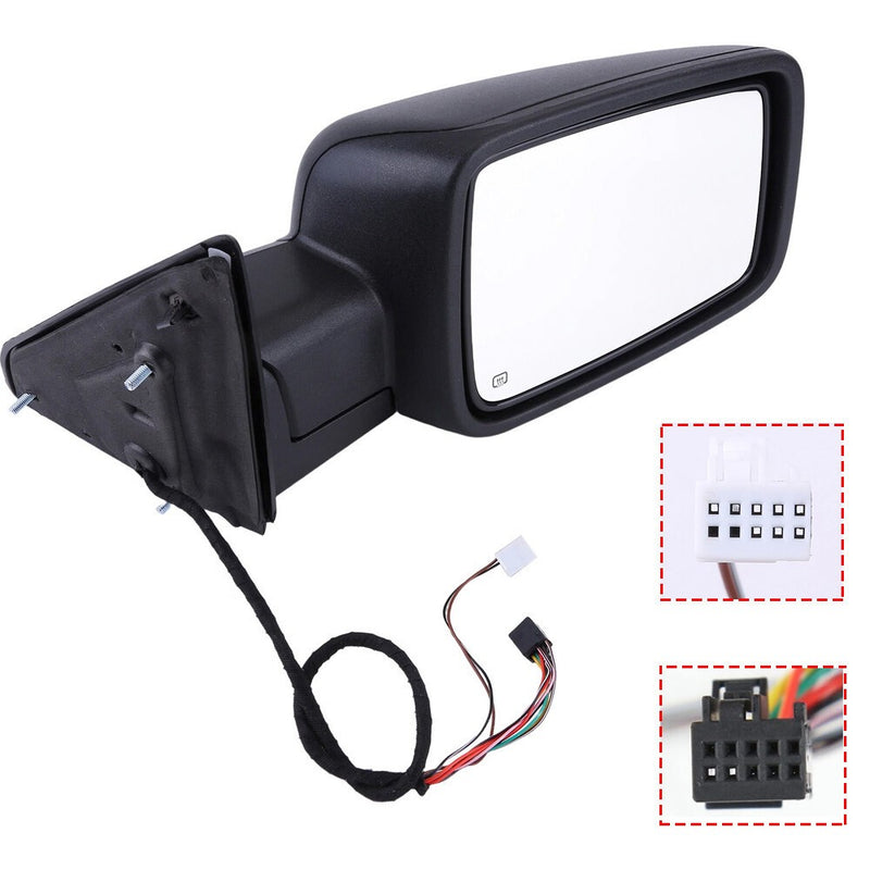 Fits 2013-2019 Ram 1500 Power Folding Right Side Mirror Black Cover w/ Signal