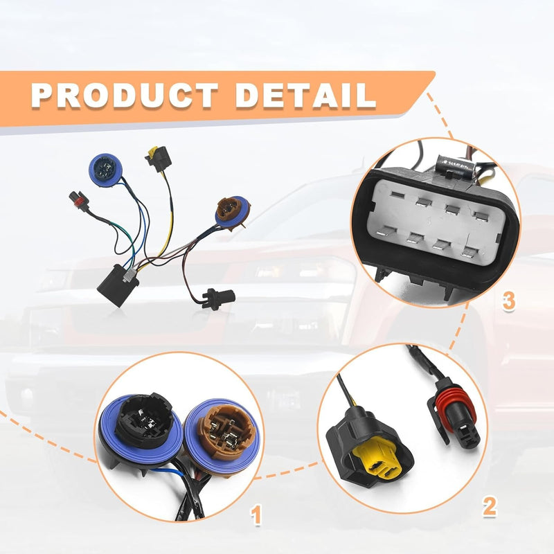 15950809 Headlight Wiring Harness for 2007-2014 Chevy Tahoe Suburban Avalanche