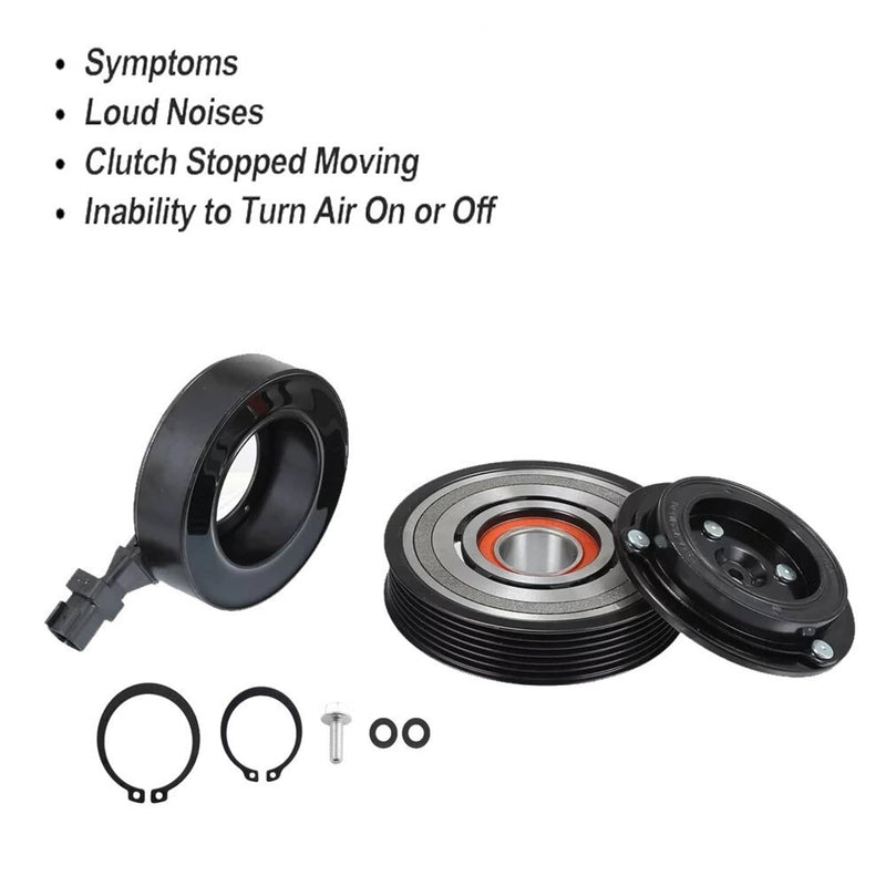 A/C Compressor Clutch Kit Coil Pulley for Jeep Wrangler 3.6L 6 Cyl 2012-2018