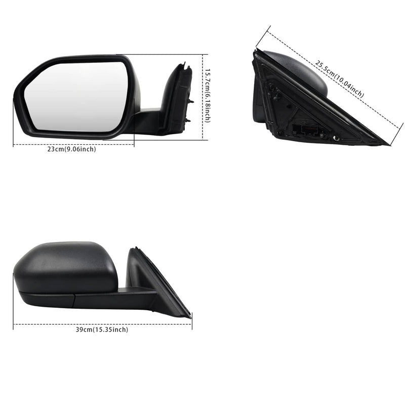 Left Power Mirror Power Heated Manual Folding for 2020-2024 Ford Explorer