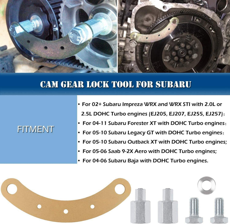 Intake Exhaust Cam Sprocket Crank Pulley Gear Lock Tool Screw Kit for Subaru STD