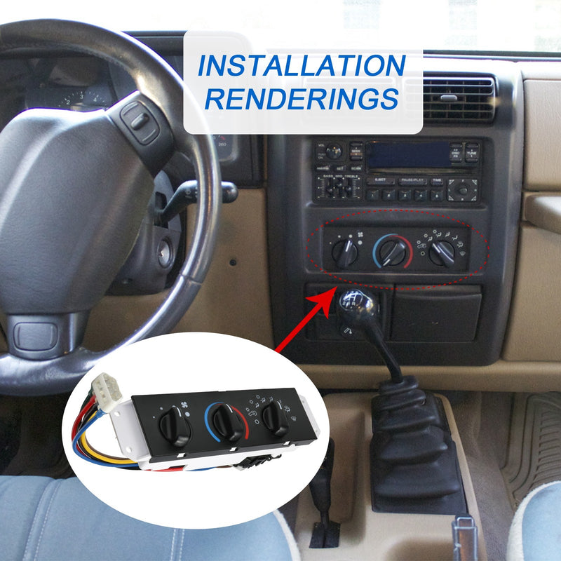 55037473AB A/C Heater Control Panel Switch for Jeep Wrangler TJ 1999-2004 Blower