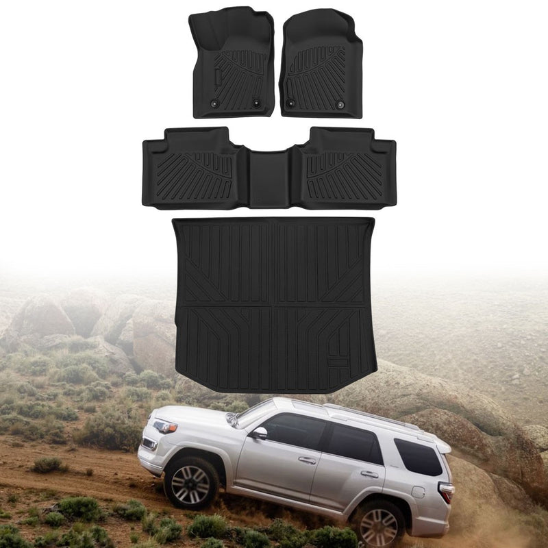 Heavy Duty Floor Mats Cargo Liners TPE Rubber for Toyota 4Runner 2013-2024