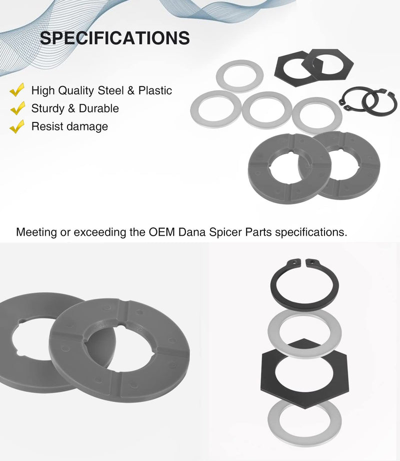Thrust Washer Snap Ring Kit for Ford F250 F350 Excursion 98-04 50 60 Super Duty
