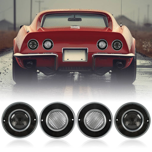 DURAFORCE Tail Lights and Backup Lights Set for Chevrolet Corvette C3 1975-1979 Smoked