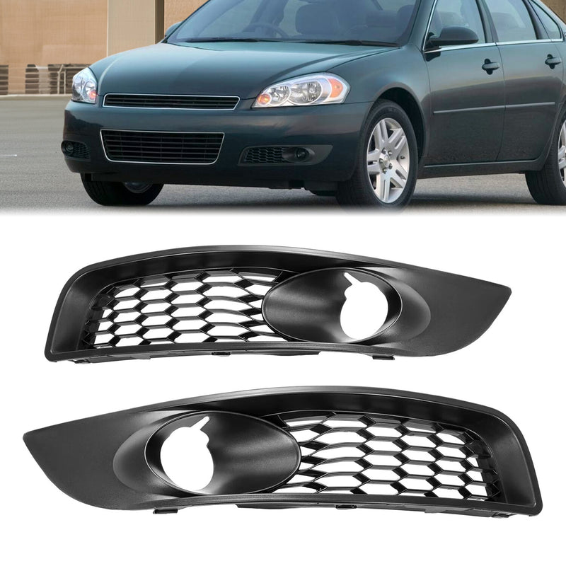 Fog Light Bezels Grille Covers for Chevrolet Impala 2006-2013 Black Left Right
