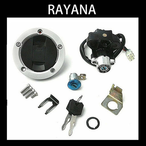 DURAFORCE Ignition Switch Fuel Gas Tank Cap Lock Key Set for Suzuki GSXR600 750 1000 SV650