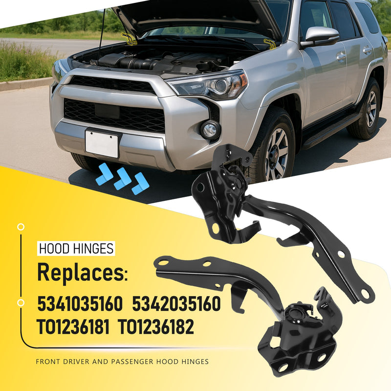 TO1236181 TO1236182 Hood Hinge Set for Toyota 4Runner 2010-2024 LH RH