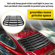 DURAFORCE Rear Window Louver Sun Shade Cover for Ford Fusion 2013-2020 Matte Black Tape