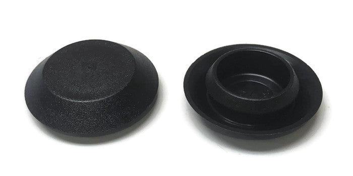 DURAFORCE Flush Mount Hole Plug 9/16in Black Plastic for Sheet Metal Auto Body Panel 4 Piece