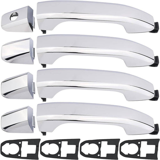 DURAFORCE Exterior Door Handle for Chevrolet Silverado 1500 2014-2017 Chrome Set of 4