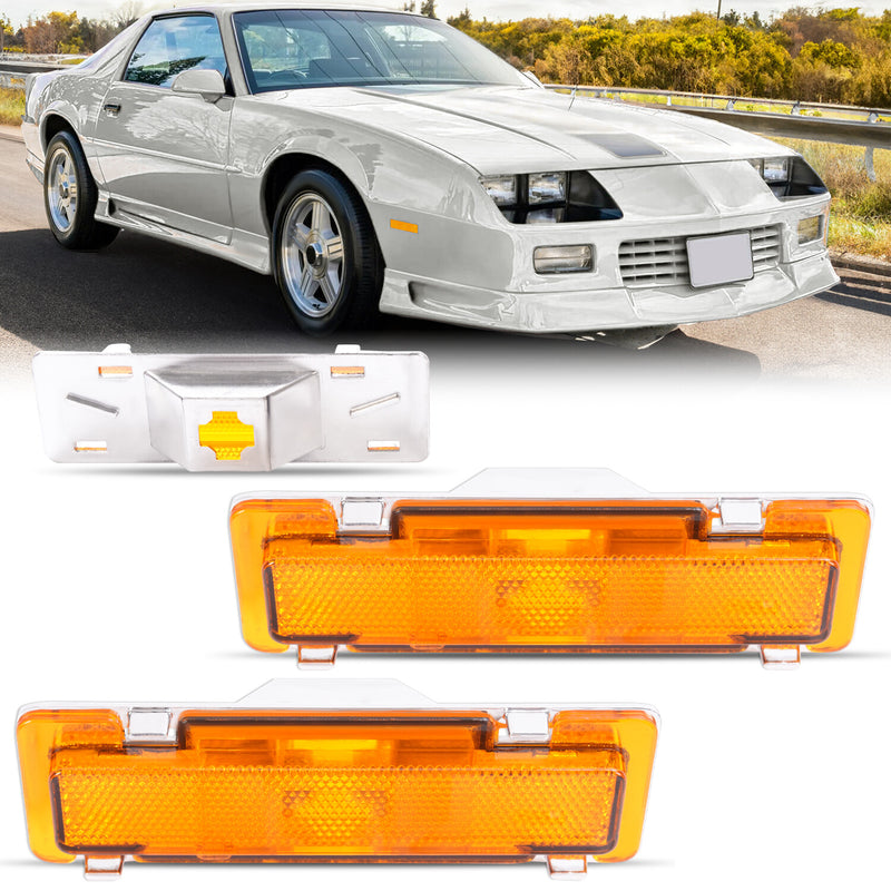 Yellow Lens Side Marker Lights for Chevy Camaro for Pontiac Firebird 82-92 2PC