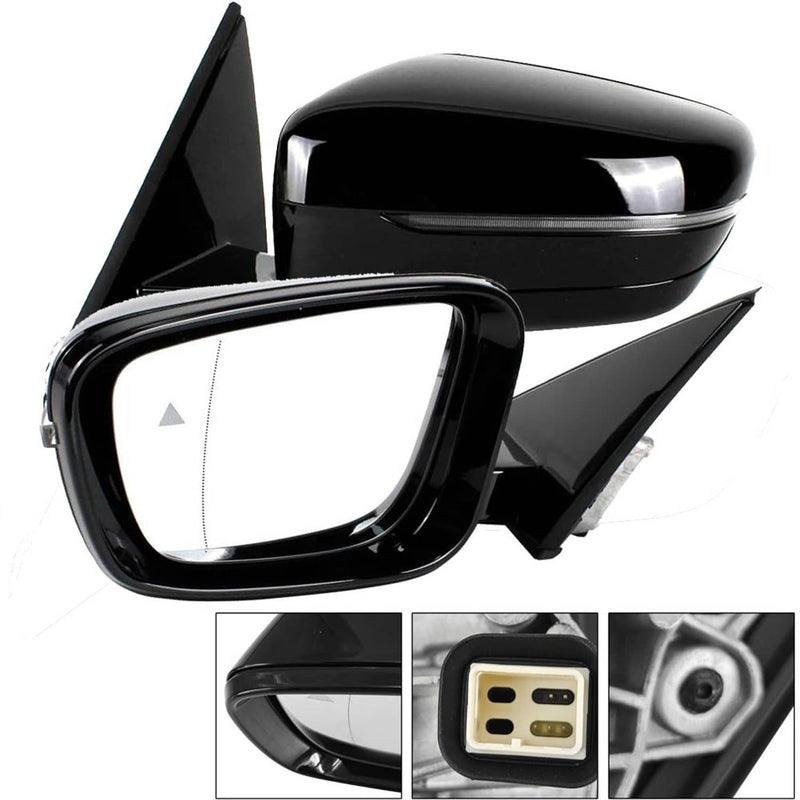 Left Driver Side Mirror With Blind Spot Black for BMW 320i 330i 330e 2019-2023