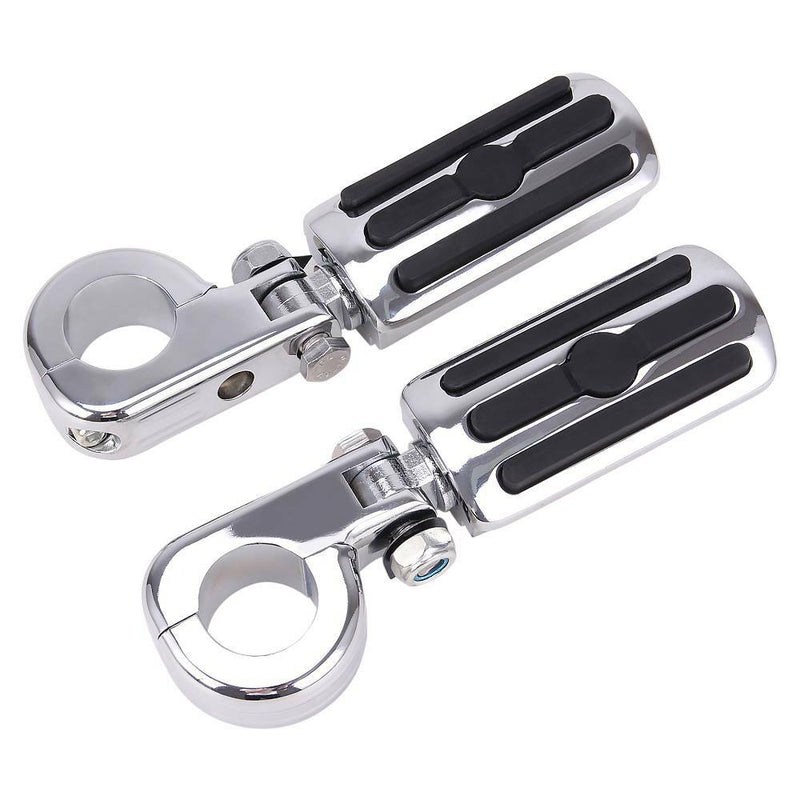 1.25" Highway Footpegs Adjustable Footrest Mounting P-Clamps for Harley Honda