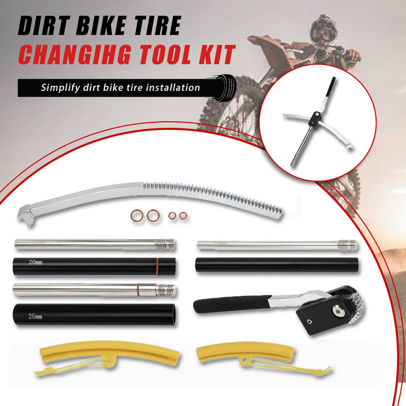 Dirt Bike Tire Changing Tool Kit for Motocross Enduro 16" to 21" 15-25mm