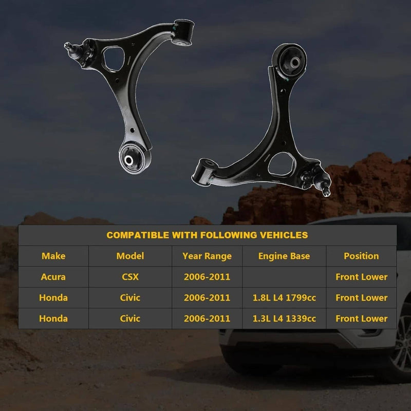 Front Lower Control Arms Ball Joints for Honda Civic Acura CSX 2006-2011